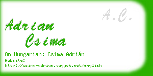 adrian csima business card